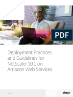 Deployment Practices and Guidelines for Netscaler 101 on Amazon Web Services