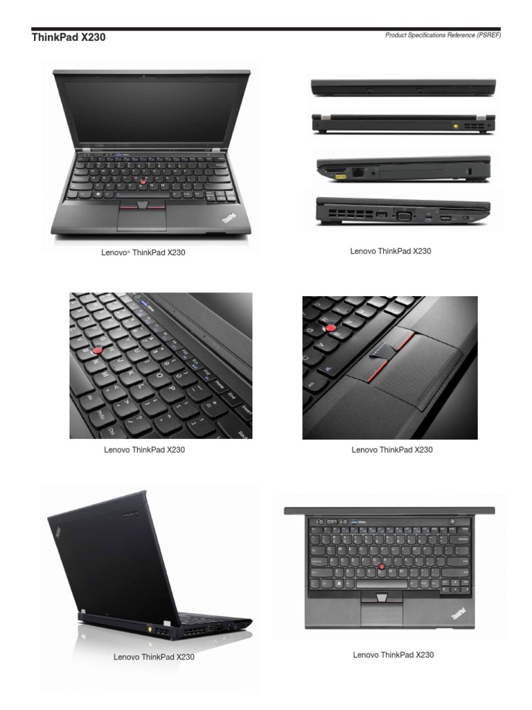Lenovo ThinkPad X230 Specifications Guide | PDF