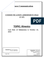 TOPIC: Kinesics: Business Communication