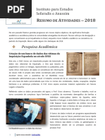 Resumo de Atividades ISAS ‒ 2018