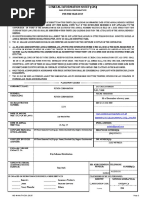 General Information Sheet