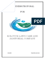 Company Proposal For Lawn Care and Janitorial Service