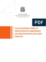 PLAN NACIONAL PARA LA REDUCCIÓN DE EMBARAZOS EN ADOLESCENTES 2019-2023 PREA-RD