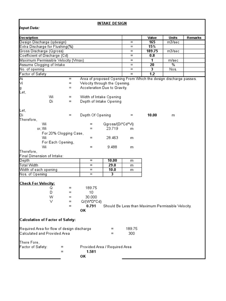 08 02 2018 Intake Design | PDF | Force | Motion (Physics)