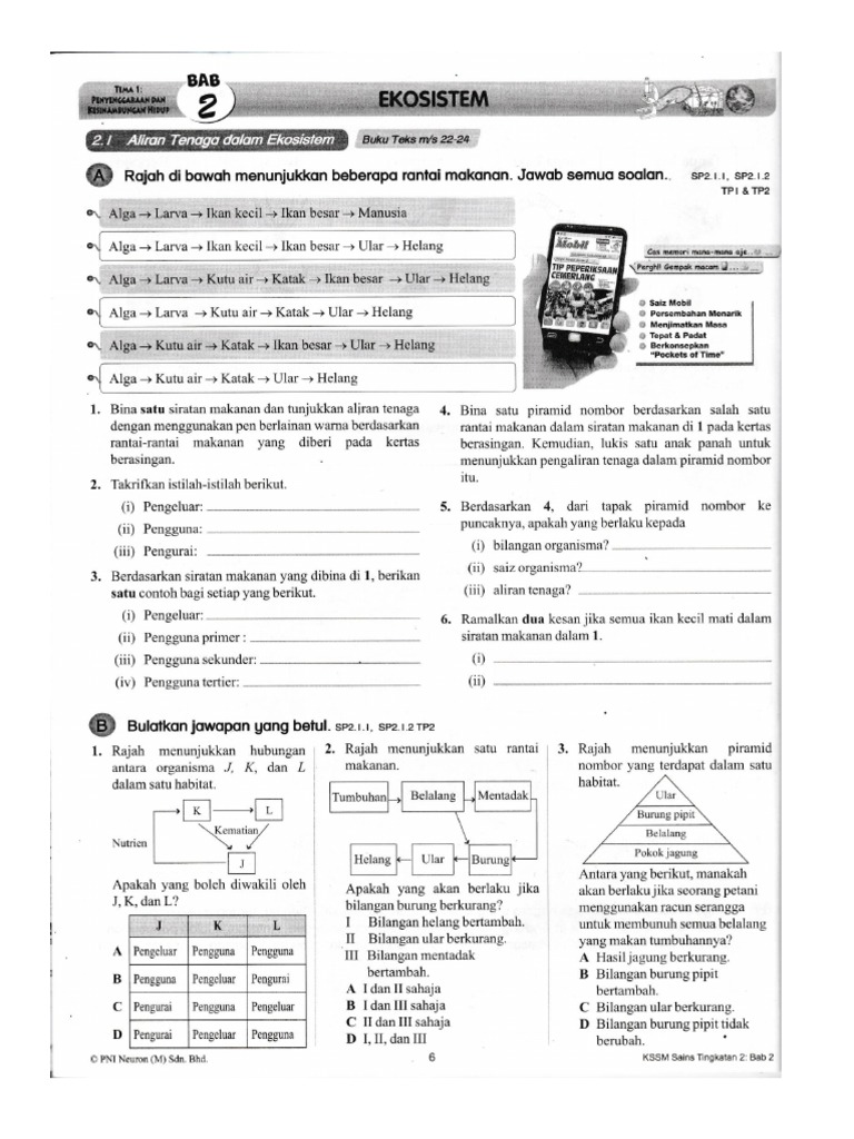 Latihan Sains Tingkatan 2 Ekosistem Pdf