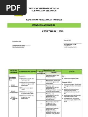 Rpt Tahun 1 Pendidikan Moral 2019 Pdf
