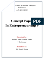 Concept Paper in Entrepreneurship 9: San Vicente Pilot School For Philippine Craftsmen A.Y. 2018-2019