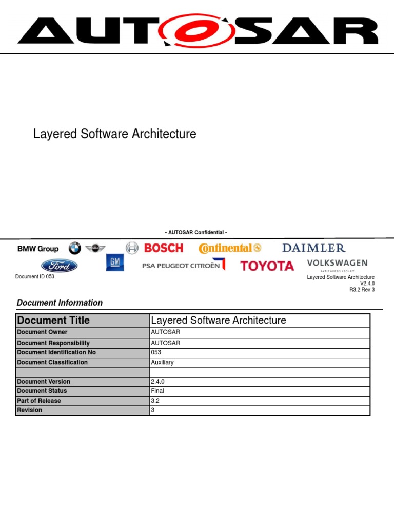 AUTOSAR LayeredSoftwareArchitecture | PDF | Device Driver | Microcontroller