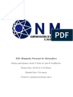 XIX Olimpiada Nacional de Matemática 2019