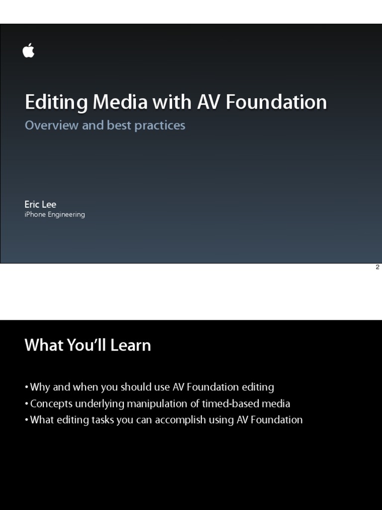 Editing Media With AV Foundation PDF | PDF | Animation | Computing