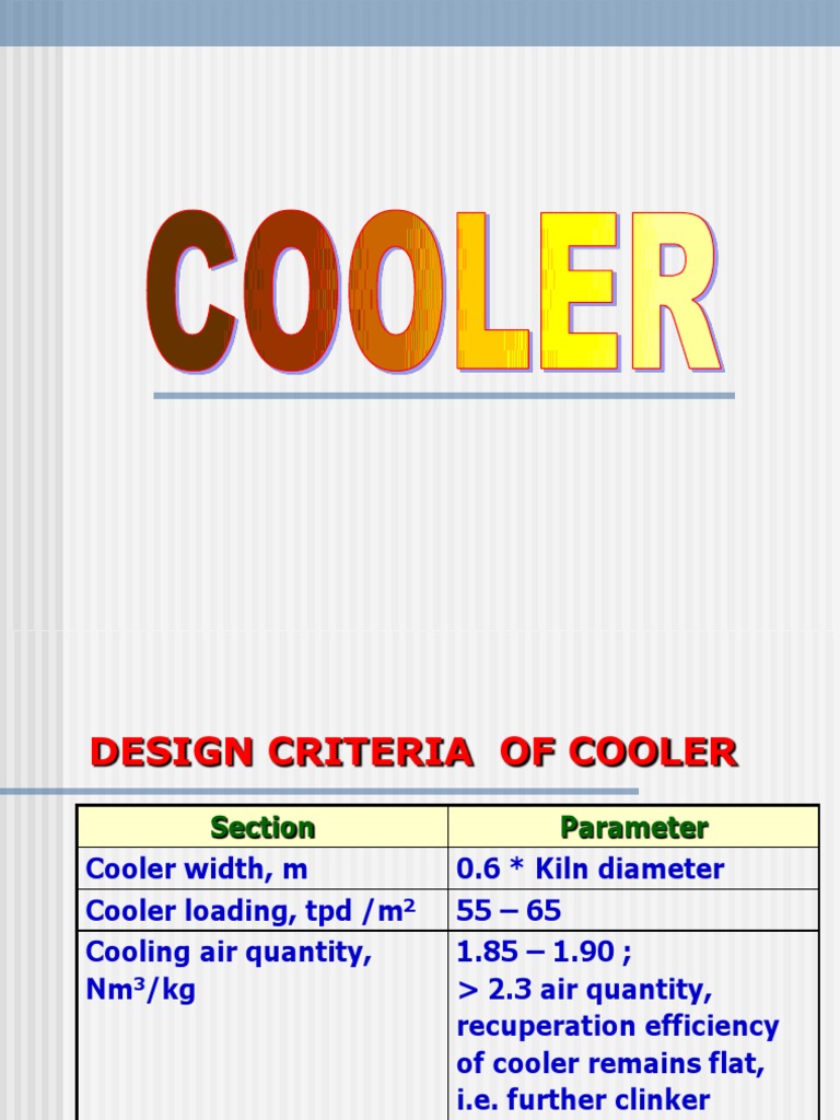 Cooler Design and Efficiency Criteria | PDF | Building Engineering ...