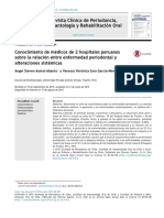 Conocimiento de Médicos de 2 Hospitales Peruanos Sobre La Relación Entre Enfermedad Periodontal y Alteraciones Sistémicas