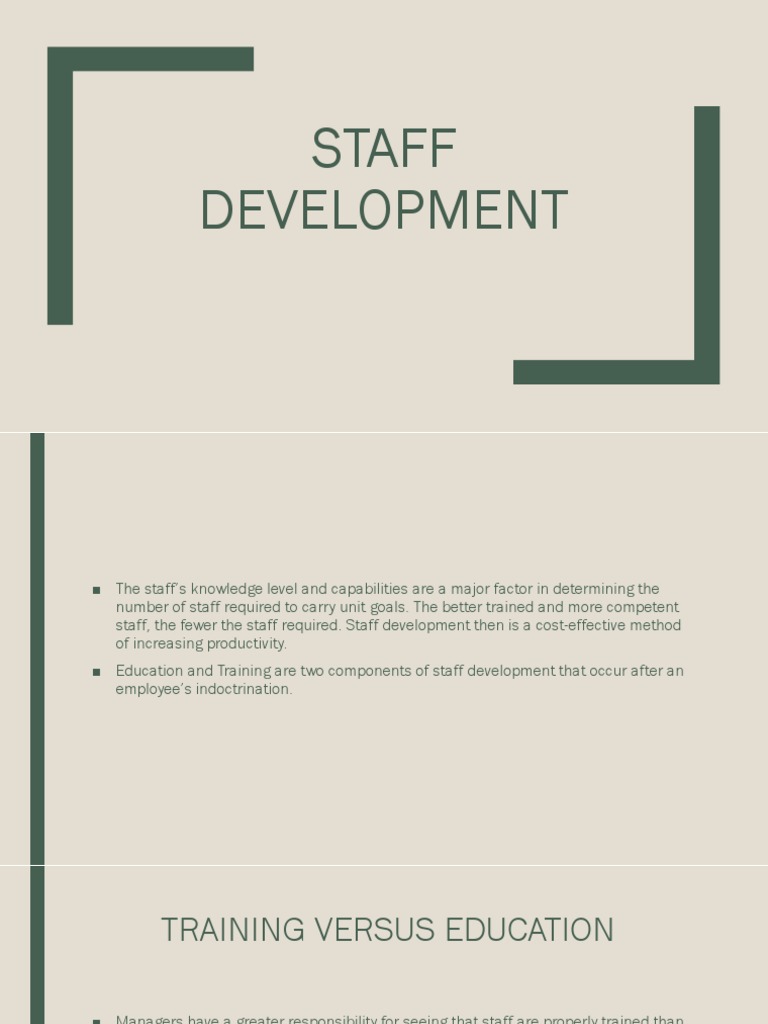 Staff Development PDF Learning Theory (Education) Motivation