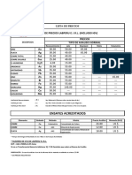 Lista de Precios Labperu 2016