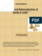 " History and Nationalisation of Banks in India ": Presentation