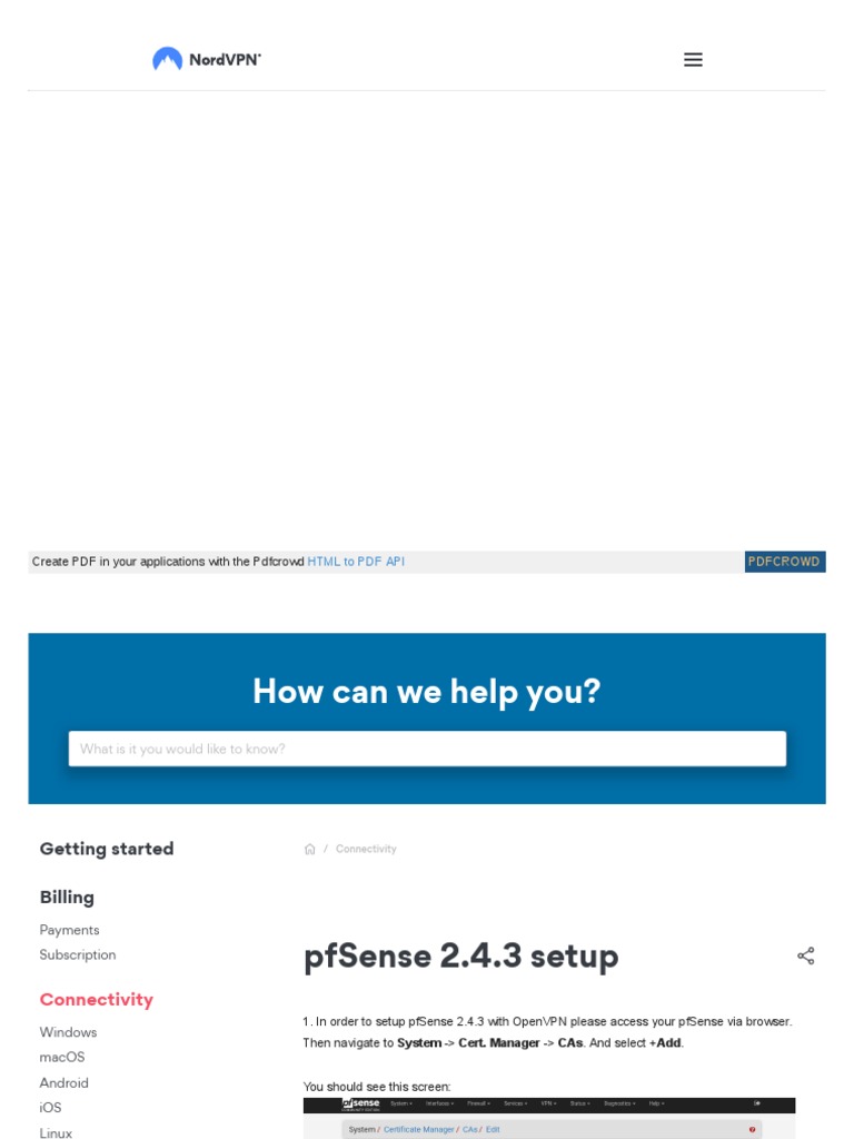 Pfsense Nordvpn | PDF | I Pv6 | Domain Name System