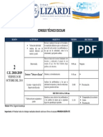 Cronograma de Actividades Cte Segunda Sesión