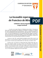 La Incasable Esperanza de Francisco de Miranda