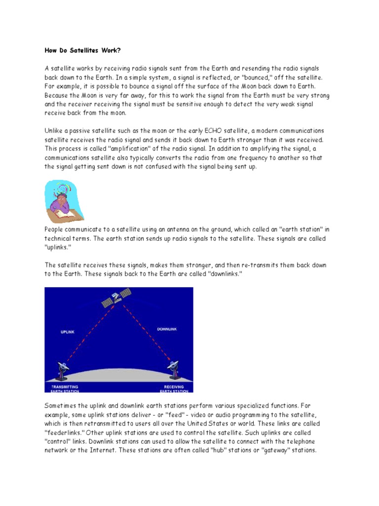 How Do Satellites Work Pdf Communications Satellite Radio
