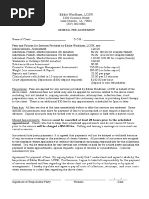 general fee agreement