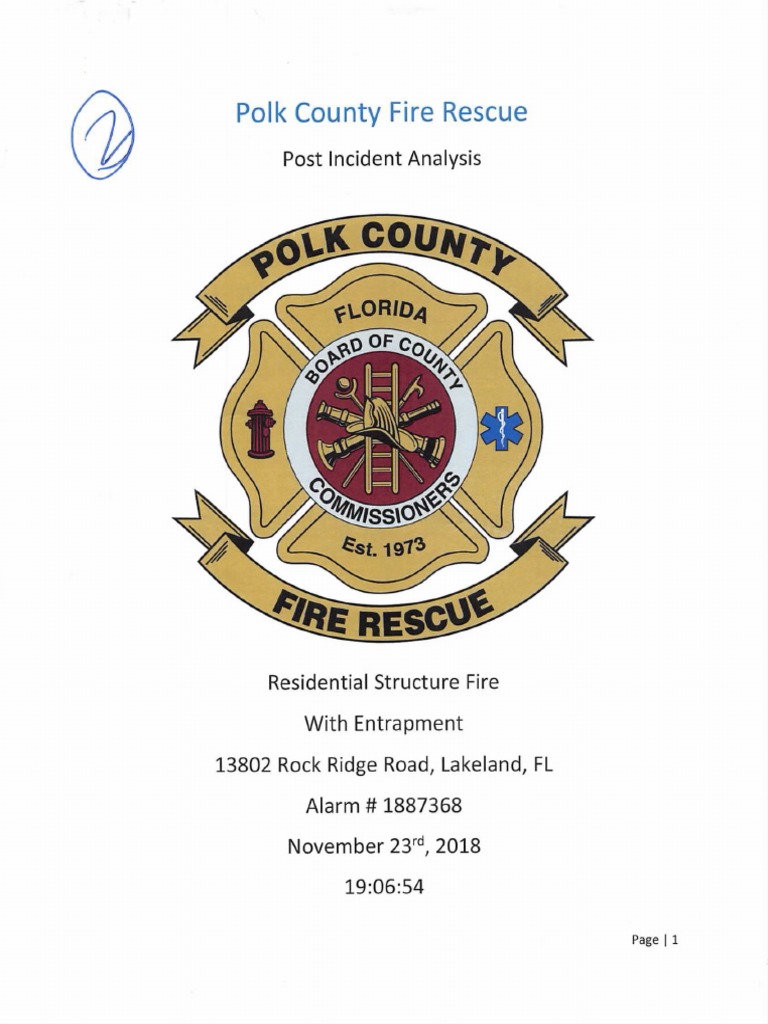 Polk County Fire Rescue Report of Deadly Nov. 23, 2018, Fire | PDF