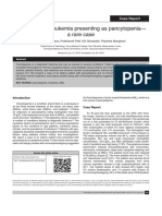 Acute Myeloid Leukemia Presenting As Pancytopenia