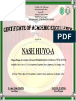 Academic Award Excellence