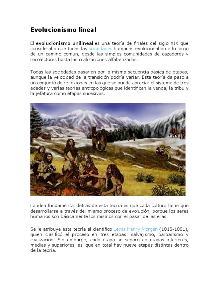 Evolucionismo Unilineal en Antropología | PDF | Civilización | Sociedad