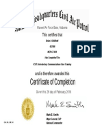 Brian Ghilliotti: Civil Air Patrol: Course Certificate: ICUT