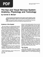 Physiology: The Eye and Visual Nervous System: Anatomy, and Toxicology