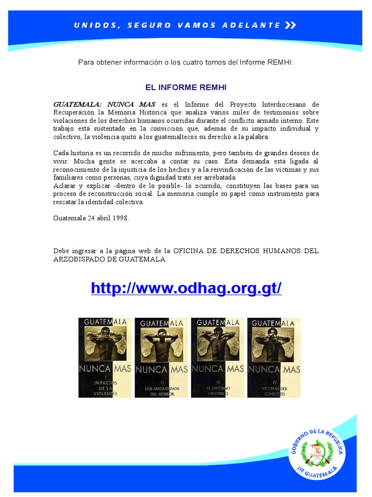 Informe REMHI: Guatemala Nunca Más | PDF