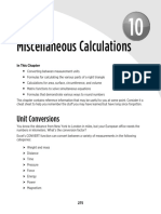 Miscellaneous Calculations: Unit Conversions