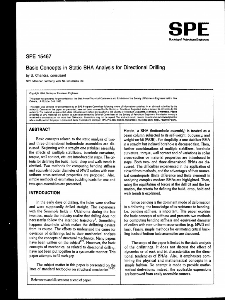 Static BHA Analysis for Directional Drilling | PDF | Bending | Beam ...