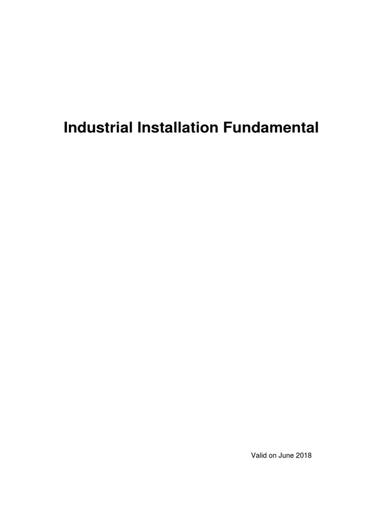 Industrial Electrical Installation Guide | PDF | Electric Power ...