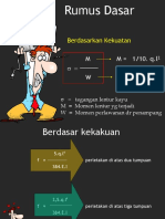 Berdasarkan Kekuatan: M M 1/10. Q.L W W 1/6 B.H