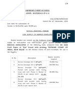 Supreme Court of India Admn. Materials (P & S) : Sl. No. Description Approx. Quantity Required