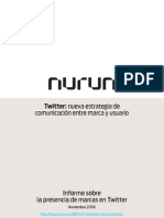 Informe de Nurun sobre la presencia de marcas en Twitter (15-12-2009) 