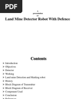 Land Mine Detector Robot