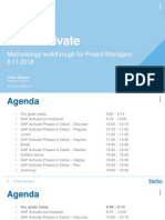 SAP Activate: Methodology Walkthrough For Project Managers 8.11.2018