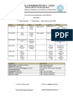 HORARIO 1 SEMESTRE 2019 - Engenharia Electronica