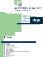 Effect of Sales Promotions On Consumer Buying Behavior