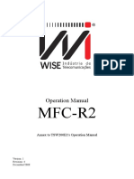 Operation Manual MFC-R2 Annex To TSW200E1's Operation Manual