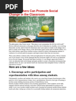 How Teachers Can Promote Social Change in the Classroom_Cristina Macuha