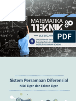 Matematika Teknik - Sistem Persamaan Diferensial - Nilai Dan Faktor Eigen
