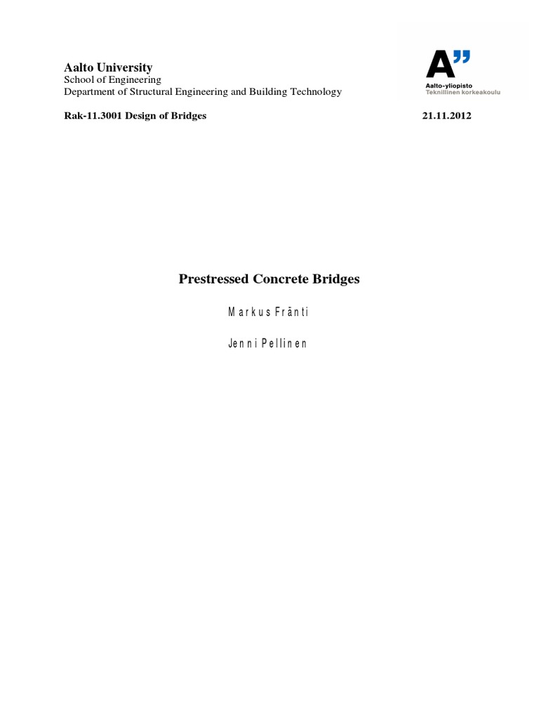 Prestressed Concrete Bridge Design Guide | PDF | Beam (Structure ...