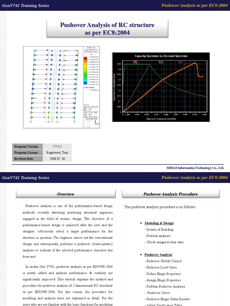 Pushover Analysis Guide per EC8:2004 | PDF | Beam (Structure) | Civil ...