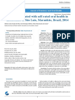 Factors Associated With Self Rated Oral Health in Adolescents in São Luís Maranhão Brazil 2014