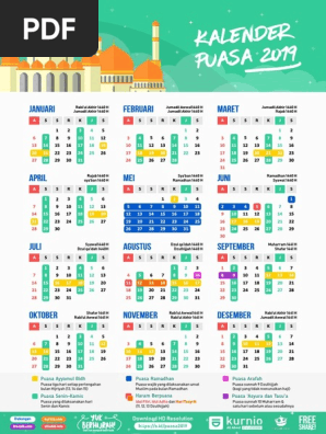 Kalender Puasa Sunnah 2019