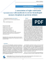 Examining the Association of Right Ventricular Dysfunction With Moderate to Severe Bronchopulmonary Dysplasia in Preterm Infants