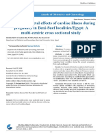 Maternal and Fetal Effects of Cardiac Illness During Pregnancy in Beni Suef LocalitiesEgypt a Multi Centric Cross Sectional Study